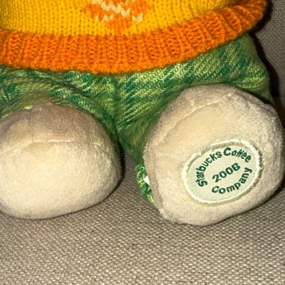 Starbucks Bearista Bear Argyle Vest Houndstooth Pants Hat Golfer 50th Ed 2006 - Picture 3 of 6